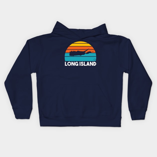 Long Island Sunset Kids Hoodie by Off Peak Co.